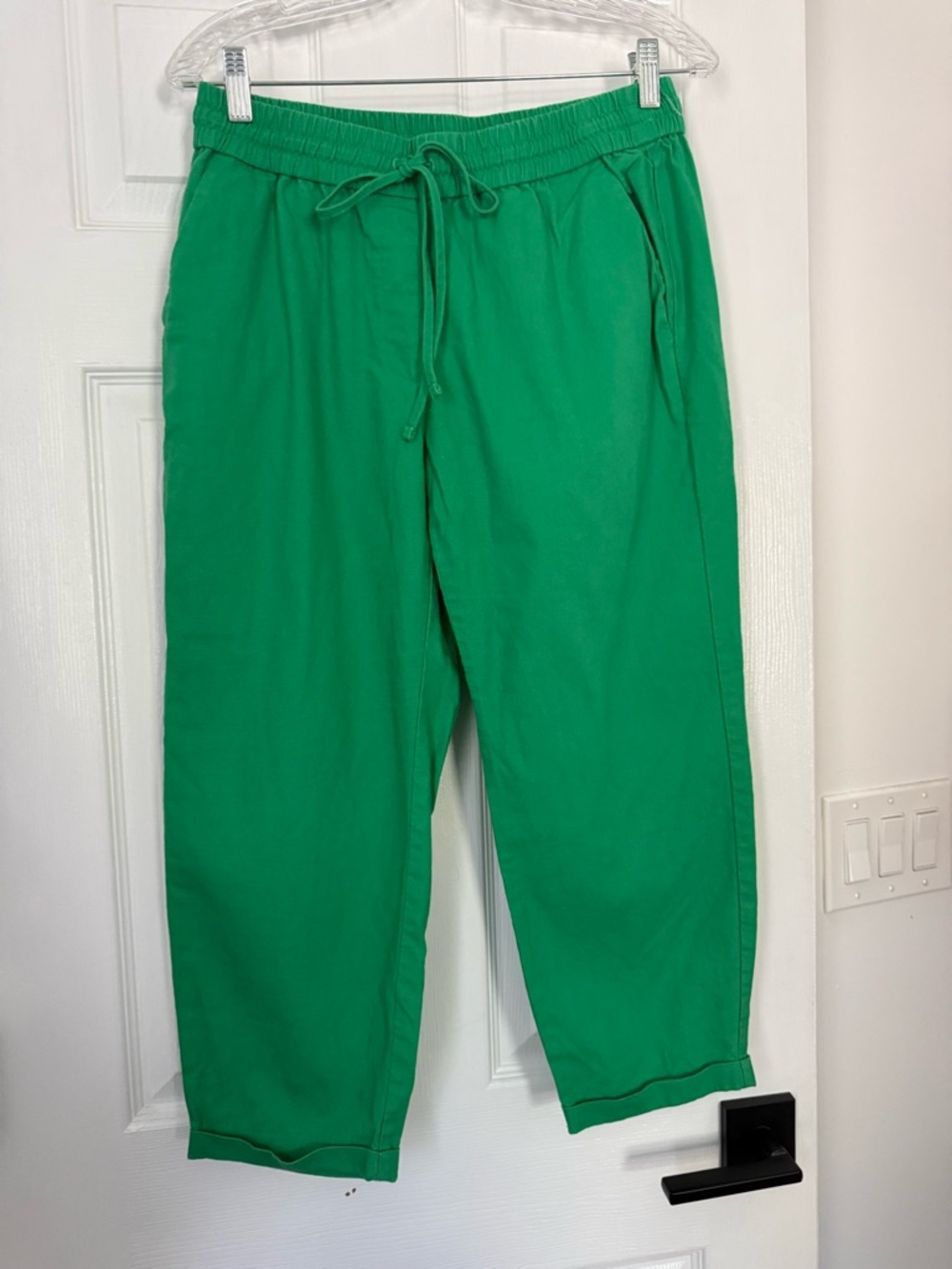 J. Crew Factory Green Linen Pants